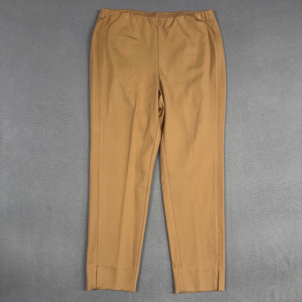 J. Jill Pants Womens Large Tan Camel Ponte Slim Leg Stretch Pull On Trousers